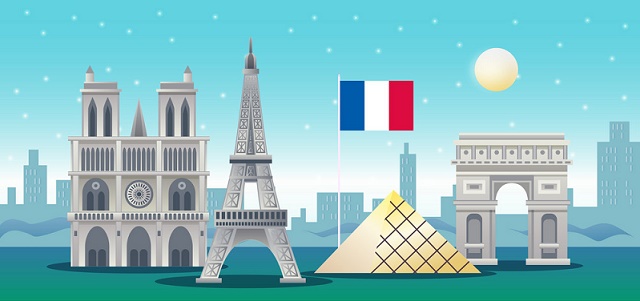 france-tourism-poster-vector-34257810 منابع، تولید، تجارت، خدمات، توریسم و گردشگری در فرانسه